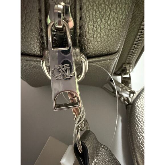 CXL by Christian Lacroix Eve Pebble Camera Bag Pewter Silver NWT w/ Mini Pouch - Picture 9 of 13